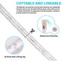 LED Rope Lights Outdoor SURNIE White 50ft Waterproof Flexible Strip Lights Kit 110V Connectable, Cuttable 6000K Indoor Tape Lighting UL Certified Decorative Location Garden Stairs Balcony Party…