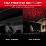 Car Roof Star Night Light, Car Interior Ceiling Light Sound Activated Strobe with Auto Rotating, Portable Adjustable LED Show Romantic Atmosphere Star Night Projector for Car Bedroom Party (Red)