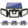Solar Lights Outdoor, FURANDE Solar Motion Sensor Light Outdoor IP65 Waterproof 270° Wide Illumination 3 Adjustable Heads 70 LED Security Flood Light for Yard Patio Garage Entryway Front Door