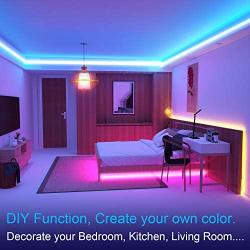 LED Strip Lights 32.8ft, 1 Roll RGB Led Lights 5050 LEDs Rope Light Strip Kit with 44 Key Remote Control and 24V Power Supply LED Tiktok Lights for Bedroom, Room, Kitchen, Home Decor