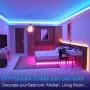 LED Strip Lights 32.8ft, 1 Roll RGB Led Lights 5050 LEDs Rope Light Strip Kit with 44 Key Remote Control and 24V Power Supply LED Tiktok Lights for Bedroom, Room, Kitchen, Home Decor