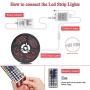 Waterproof RGB Led Strip Lights - 16.4ft Flexible Color Changing LEDs Light Strips, 5050 RGB Led Strip Light with Remote, IP65 Waterproof 12V Power Supply for Home, Bedroom, Kitchen, DIY Decoration