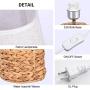 MUZILAN Rattan Table Lamps for bedrooms,Water Hyacinth Seaweed Weave Desk Light for Living Room,15.4 x 8.8 x 3.9 in,Bedside lamp,Reading lamp,Desk Lamps for Home Office