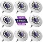 Solar Ground Lights, Upgraded 12 LED Waterproof Solar Disk Lights, In-Ground Solar Lights Outdoor for Patio Pathway Garden Lawn Yard Driveway Deck Walkway (8 Pack White)