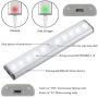 Stick-on Anywhere Portable Little Light Wireless LED Under Cabinet Lights 10-LED Motion Sensor Activated Night Light Build in Rechargeable Battery Magnetic Tap Lights for Closet, Cabinet (Silver2)