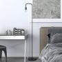 Oneach Industrial LED Floor Lamp for Living Room Bedroom Reading Office Metal Minimalist Standing Lamp Black