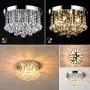 Crystal Chandelier, Modern Chandeliers Crystal Ball Light Fixture, 4 Lights G9 Base, Flush Mount Ceiling Light 11.8 Inches Diameter for Hallway Bar Kitchen Dining Room Kids Room (11.8in Transparent)