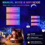Star Projector,Night Light Projector LED Nebula Light with Moon Star,12 Modes Galaxy Projector Light with Touch Control/Voice Control/App,Star Sky Light Suitable for Bedroom/Party/Home Decor