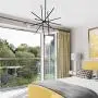 VILUXY Contemporary Chandelier Lighting Fixture 6-Light Sand Black Finish Mid-Century Pendant Lighting for Dining Room Bedroom Kitchen Living Room VILUXY Contemporary Chandelier Lighting Fixture 6-Light Sand Black Finish Mid-Century Pendant Lighting for Dining Room Bedroom Kitchen Living Room