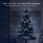 Oopswow 100 LED 39 FT Led String Lights, Plug in Fairy String Lights with Light Sensor and Timer, Extendable for Indoor, Outdoor, Wedding Party, Christmas Tree, New Year, Garden Decor,100L White