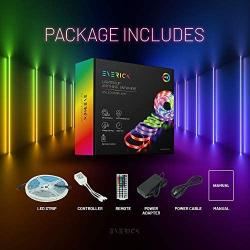 EVERICA RGB Flexible Color Changing Remote Control 16.4ft Waterproof Led Light Strip for Bedroom Home Decoration TV Gaming Room Party Balcony and Camping