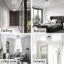 FERWVEW Modern 1 Light 11'' Crystal Flush Mount Ceiling Light Mini Chandeliers Lighting Fixture with Drum Glass Shade, Chrome Hanging Lamp for Bedroom Living Dining Room Hallway Entryway Foyer