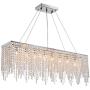 7PM Rectangular Chandelier Crystals Luxury Hanging Pendant Light for Dining Room Kitchen Island 7PM Rectangular Chandelier Crystals Luxury Hanging Pendant Light for Dining Room Kitchen Island