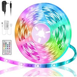 LED Strip Lights Reemeer 16.4ft Smart Led Lights Strip Music Sync App Controlled and Remote Led Lights for Bedroom Party Home Decoration