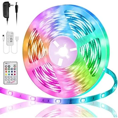 LED Strip Lights Reemeer 16.4ft Smart Led Lights Strip Music Sync App Controlled and Remote Led Lights for Bedroom Party Home Decoration