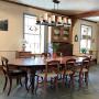 Alice House 39.5'' Dining Room Chandeliers with Marble Shade, Brown Finish,10 Light Farmhouse Kitchen Island Lights AL9051-P10