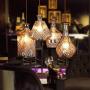 FL-61489CL A Pendant Lamps, Clear Glass Pendant Lights, Rustic Retro Chandeliers, 4-Light Hanging Lamps for Shop, Store, Studio (Clear)