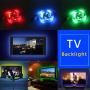 TV Backlight LED Strip Lights,cartaoo 8.10Ft LED Bias Lighting TV Back Home Movie Decor Music Mood Lights Kit with APP/Remote Controlled,Dimmable,16 Colors,USB Powered,5050 RGB Lighting
