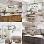 KSANA Black Chandelier, Modern 8 Lights Metal Light Fixture for Dining Room and Kitchen Island
