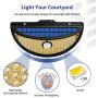 GUMGLEX Solar Motion Lights Outdoor 90LED with Electroplated Reflector, Waterproof Wireless Sensor Security Lights for Garden Backyard Fence Patio Deck - 1 Pack - Golden