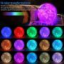 SEGOAL Moon Lamp Night Light, 16 Colors LED 5.9 Inch 3D Earth Lamp with Wood Stand, Touch & Remote Control & USB Rechargeable, Birthday Gift for Baby, Kids, Girls, Boys