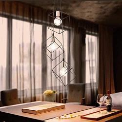 LightInTheBox LED Pendant Light Modern Chrome Chandeliers Ceiling Lighting Fixture for Living Room/Bedroom/Dining Room/Kitchen (3 Lights Geometrical)