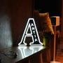 Personalized Decor Led Night Light Marquee Letter Stailness Steel Lights Custom Metal Sign Engraved Name Wall Light for Bedroom Christmas Wedding - Best Gift for Family Lovers Friends Letter K