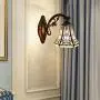 BAYCHEER Tiffany Style Glass Shade Vintage Wall Sconce Lamp Fixture One Light for Kitchen Island Dining Room or Living Room