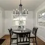 Wellmet Black Farmhouse Chandeliers for Dining Room Kitchen Island Lighting Hanging Fixture 6 Arms, 6-Light Chandeliers,Classic Candle Ceiling Pendant Light Fixture, 28 inches Diameter