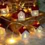 Christmas Lights, Christmas Tree Lights Outdoor LED Christmas Decorative Lights 13.1 Ft 32 LED Battery Operated Lights Fairy String Lights for Bedroom Room Christmas Party Decor
