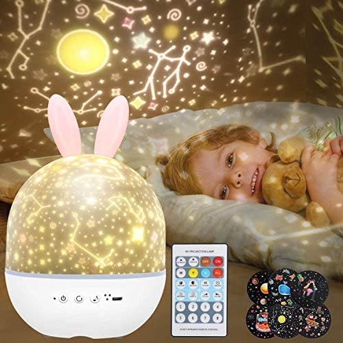 Night Lights for Kids, BREIS Multifunctional Night Light Star Projector Lamp for Decorating Birthdays, Christmas, and Other Parties, Best Gift for a Baby’s Bedroom, 6 Sets of Film