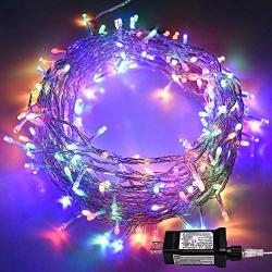 Indoor String Lights, HONGM Waterproof Fairy Light 8 Modes 100 LED 49.2 Feet Decorative Lights Plug in 30V Transformer Safe Voltage for Bedroom, Patio, Wedding, Party (Multi-color)