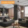 Truelite Industrial Metal Spherical Pendant Displays Changeable Hanging Lighting Fixture