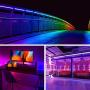 Yardeen 65.6ft LED Strip Lights, Bluetooth Extra-Long 5050RGB, UL Adapter 2x32.8ft 600LEDs for iOS and Android, 44-Key Controller/App Controlled Music Lights for Home, Kitchen, TV, Party
