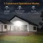 LEPOWER 1000LM Solar LED Security Lights Mtion Outdoor, 2 Adjustable Head Solar Motion Sensor Light, 5500K White Light, IP65 Waterproof Solar Flood Light for Garage, Yard, Patio(Black)