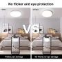 Oeegoo Modern Dimmable LED Ceiling Light with Remote, 18W 1800LM LED Flush Mount Ceiling Lights for Bedroom, Bathroom, Living Room, Kitchen (Waterproof, Timing, 3000K-6500K & 10%-100% Brightness)