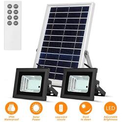 Solar Flood Lights Outdoor Led Lights Solar Powered Floodlights with 7.5'' X 11.4'' Light Sensor Solar Panels Dual 42LEDs IP65 Waterproof Lamps for Shed,Barn,Sign,Billboard,Pool,Flag Pole Lighting