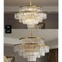 Modern Crystal Chandelier Ceiling Light, EternalUS Chandelier Pendant Lighting, Luxury Chandelier Light Fixture For Kitchen Bedroom Dining Room Living Room, Dia 24 Inch