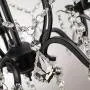 Maxax Crystal Chandelier Ceiling Lighting Fixture for Dining Room,Bathroom, Bedroom,Living Room,5 Lights Black
