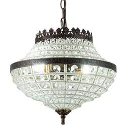 Vintage K9 Crystals Chandelier Classic Pendant Light Fixture for Living Room Entry Dining Room Staircase, Cone