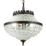 Vintage K9 Crystals Chandelier Classic Pendant Light Fixture for Living Room Entry Dining Room Staircase, Cone