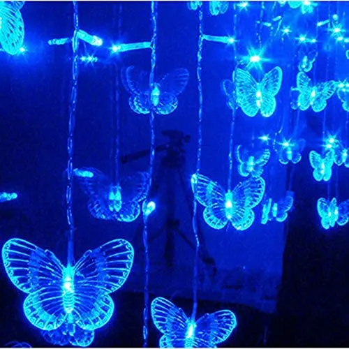 Lainin String Light 3.5M/11.5FT 96SMD Curtain Light 16 LED Butterfly Strings 8 Mode Fairy Light Strip for Party Indoor Outdoor Room Garden Wall Wedding Christmas Xmas Decorations Lainin String Light 3.5M/11.5FT 96SMD Curtain Light 16 LED Butterfly Strings 8 Mode Fairy Light Strip for Party Indoor Outdoor Room Garden Wall Wedding Christmas Xmas Decorations