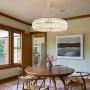 SILJOY Luxury Round Crystal Chandelier Gold Circular Ring Pendant Ceiling Light Fixture for Dining Room Living Room Bedroom 8 Light