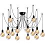 Spider Pendant Lamps 14-Light, Adjustable DIY Ceiling Spider Lamp Light, Industrial Hanging Lights for Resturant, Hotel, Living Room, Dining Room Decoration