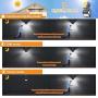 YOUAU Solar Lights Outdoor, 240 LED Solar Spotlight IP65 Waterproof Outdoor Lights Security Solar 3 Sensor Modes for Yard, Garage, Front Door