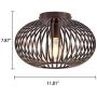 YLONG-ZS Industrial Ceiling Light Fixture Semi-Flush Mount for Dining Room, Bedroom, Cafe, Bar, Corridor, Hallway, Entryway, Passway,Bronze Finish