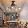NEWSEE Flush Mount Ceiling Light Fixture Sputnik Chandelier Industrial Bedroom Lighting Fixtures Modern Style for Kitchen Dining Room Living Room Kitchen Hallway Cafe Bar (5 Light)