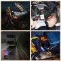 Super Bright Handheld Flashlight,Rechargeable Spot Lights Hand Held,7000 Lumens 6600 mAh LED Flashlight Spotlight,Waterproof Portable for Outdoor Camping Adventure Emergency (Black)