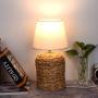 MUZILAN Rattan Table Lamps for bedrooms,Water Hyacinth Seaweed Weave Desk Light for Living Room,15.4 x 8.8 x 3.9 in,Bedside lamp,Reading lamp,Desk Lamps for Home Office