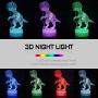 Dinosaur Night Light for Kids,3 Patterns Remote & Touch Control 16 Colors Changing & Dimmable Xmas Birthday Gifts for Kids Boys Nursery